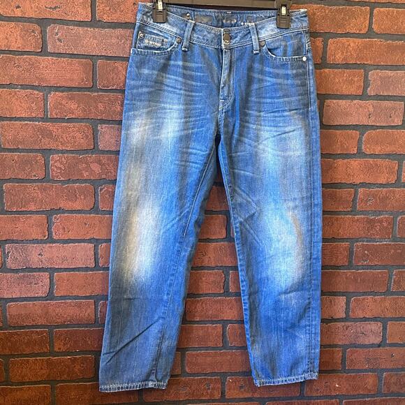 G-STAR RAW Women Reese Kate Tapered Jeans Size 24 Medium Wash - Picture 2 of 12